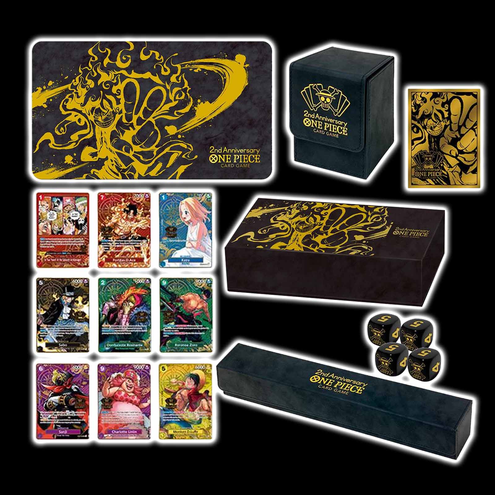 One Piece card game japanese premium bandai 2nd anniversary set - BaronCollections One Piece card game japanese premium bandai 2nd anniversary set - BaronCollections