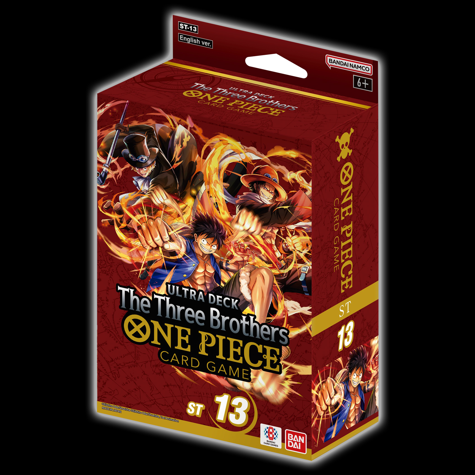 Deck ST13 "Three Brothers", featuring Ace, Sabo, and Luffy - BaronCollections Deck ST13 "Three Brothers", featuring Ace, Sabo, and Luffy - BaronCollections